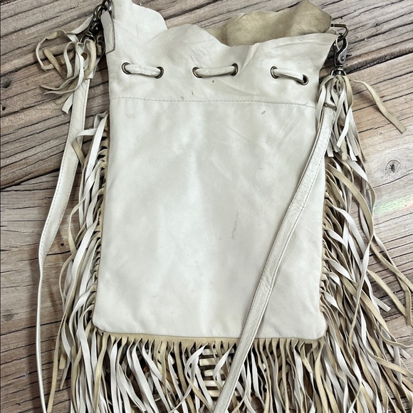 Spell Cream Fringe Crossbody with Beaded Accent - Picture 6 of 13